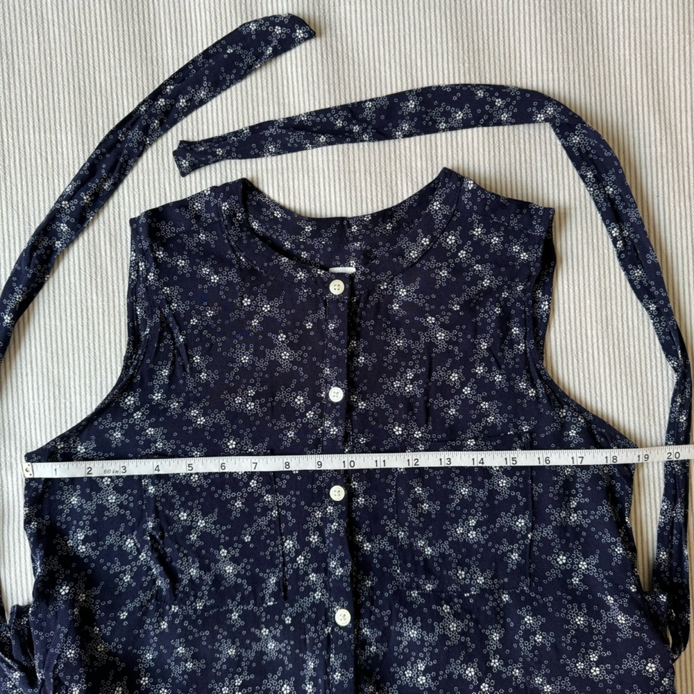 Gap Sleeveless Print Dress Navy Floral Size Small - Picture 11 of 15